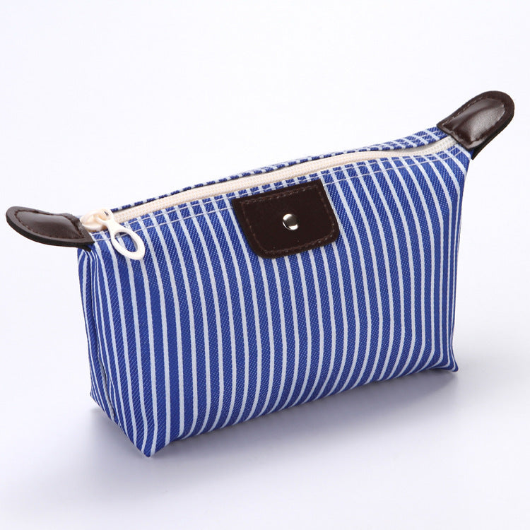 Vanitie Bags Striped Foldable Cosmetics and Toiletries Travel Bag