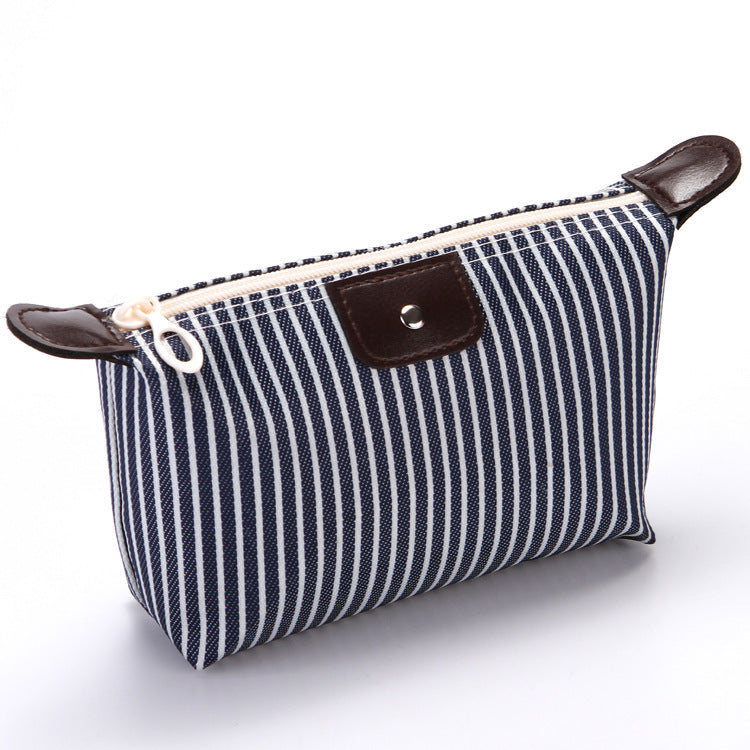 Vanitie Bags Striped Foldable Cosmetics and Toiletries Travel Bag