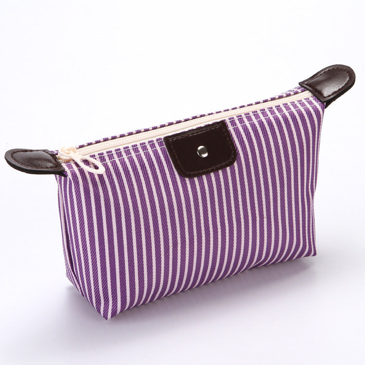 Vanitie Bags Striped Foldable Cosmetics and Toiletries Travel Bag