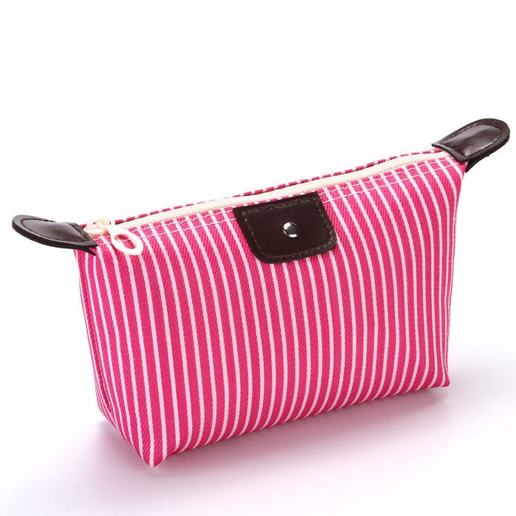 Vanitie Bags Striped Foldable Cosmetics and Toiletries Travel Bag